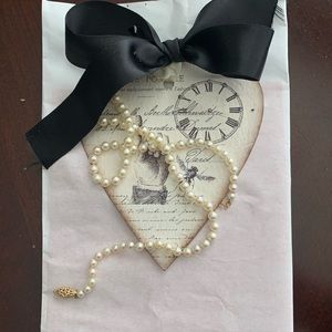 Genuine Natural Pearl Necklace 14kt, 16”